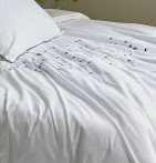 Housse de couette percale Promesse Sylvie Thiriez - Blancollection