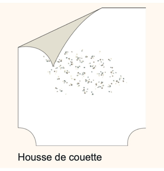 Parure de lit percale Promesse Sylvie Thiriez - Blancollection