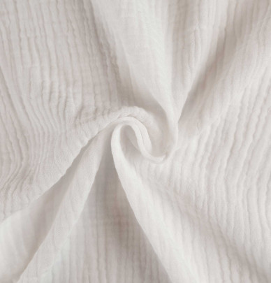 Rideau gaze de coton Epure blanc Qabane