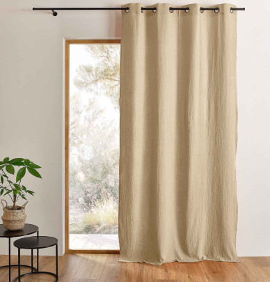 Rideau gaze de coton Epure ficelle Qabane