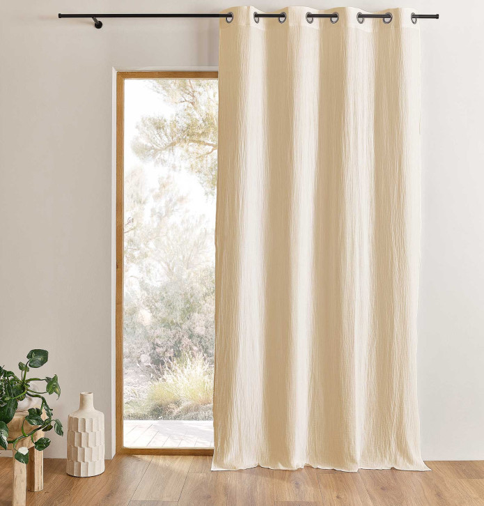 Rideau gaze de coton Epure naturel Qabane