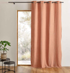 Rideau gaze de coton Epure terre de sienne Qabane