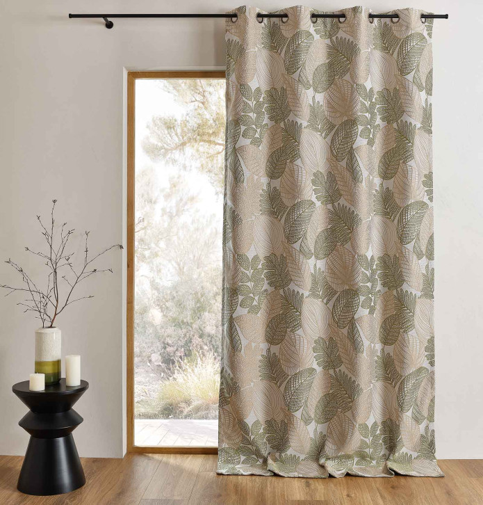 Rideau jacquard Paolo kaki Qabane