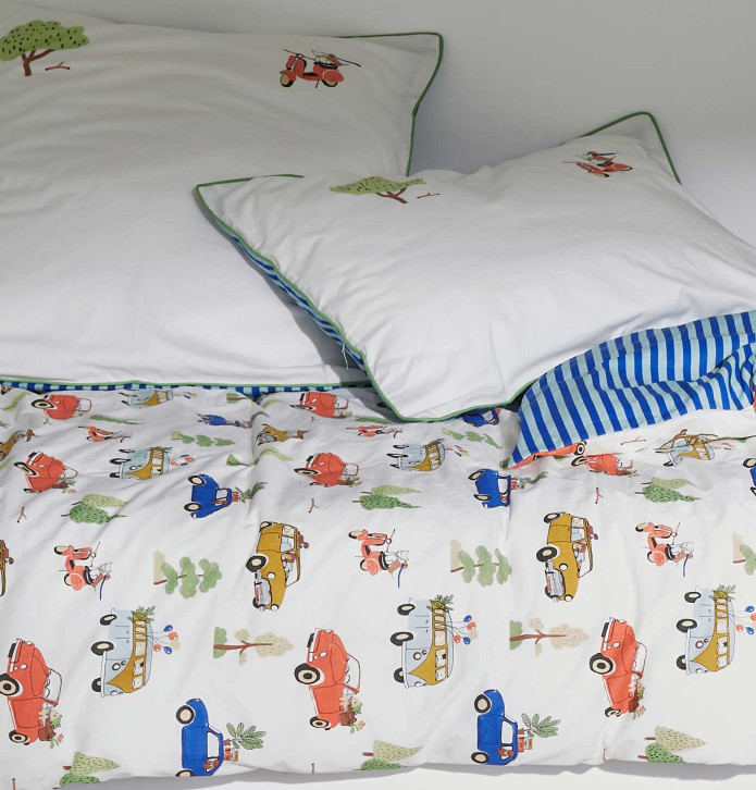 Housse de couette enfant Vroum Sylvie Thiriez - Blancollection