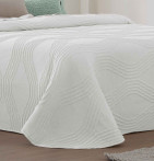 Jeté de lit Biset blanc Antilo - Blancollection