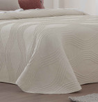 Jeté de lit Biset lin Antilo - Blancollection