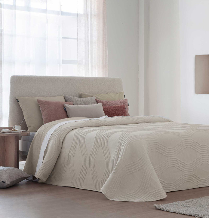 Jeté de lit Biset lin Antilo