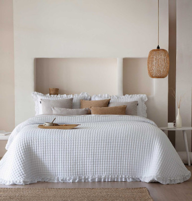 Couvre-lit matelassé Everly blanc Antilo