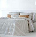 Couvre-lit matelassé et ses housses coussins Eternity Antilo - Blancollection