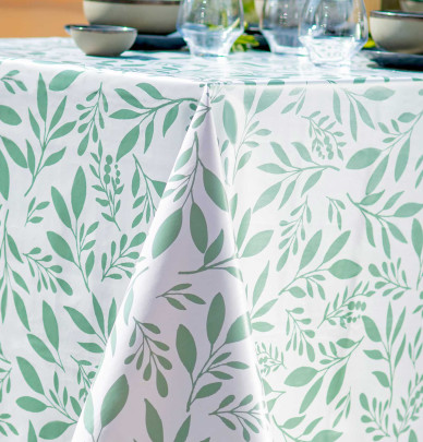 Nappe toile cirée Enora vert Calitex
