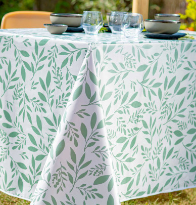 Nappe toile cirée Enora vert Calitex