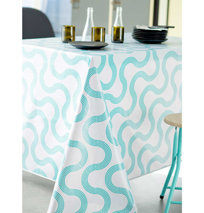 Nappe toile cirée Zig Calitex - Blancollection