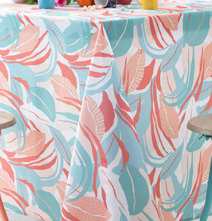 Nappe polyester Exotic Leaf Calitex - Blancollection