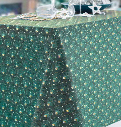 Nappe polyester Arche vert Calitex