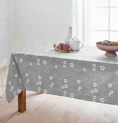 Nappe coton enduit PVC Lolipop gris Nydel
