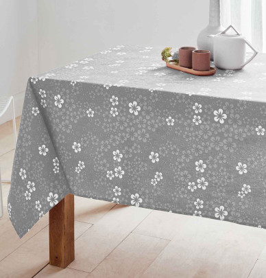 Nappe coton enduit PVC Lolipop gris Nydel