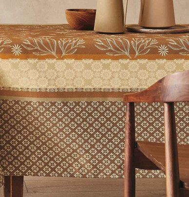 Nappe jacquard enduite Moisson Nydel