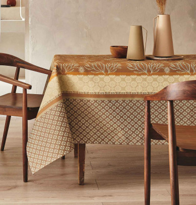 Nappe jacquard enduite Moisson Nydel