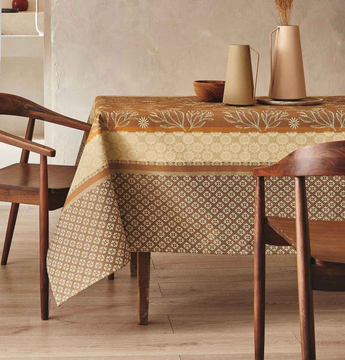 Nappe jacquard enduite Moisson Nydel