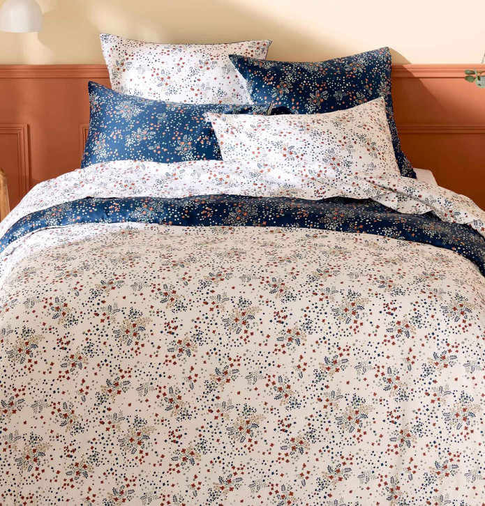 Drap satin Lilou marine Tradilinge - Blancollection