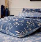Taie d'oreiller percale Eloïse ardoise Tradilinge - Blancollection