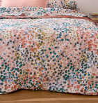 Housse de couette percale Lolita opale Tradilinge - Blancollection