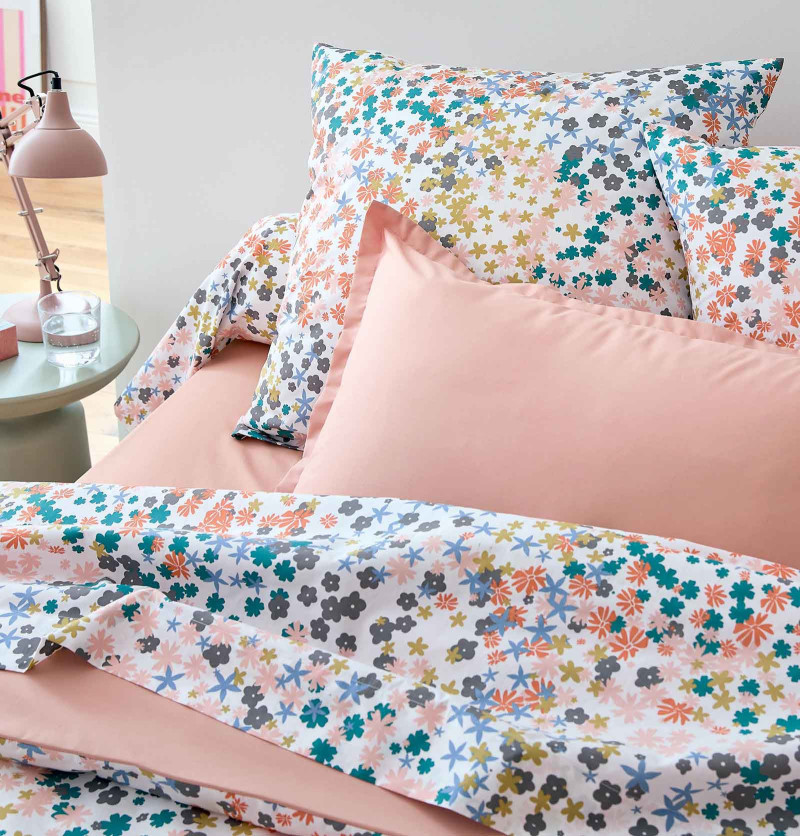 Taie de traversin percale Lolita opale Tradilinge