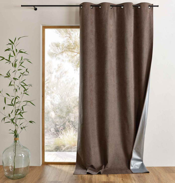 Rideau isolant Klima brun Qabane