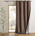 Rideau isolant Klima brun Qabane