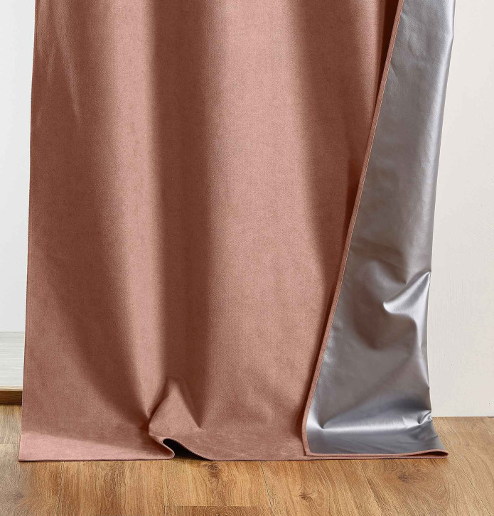 Rideau isolant thermique Klima bois de rose Qabane- Blancollection