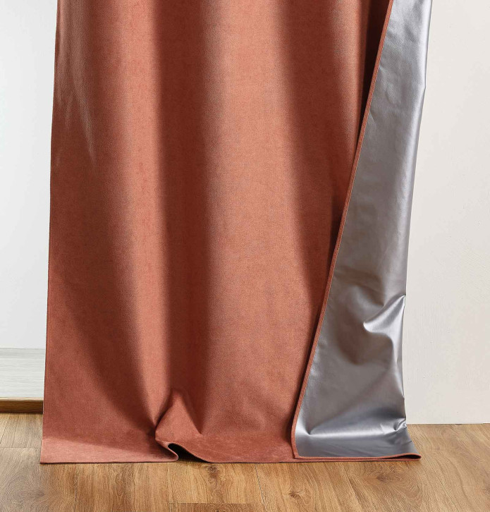 Rideau isolant thermique Klima terracota Qabane- Blancollection