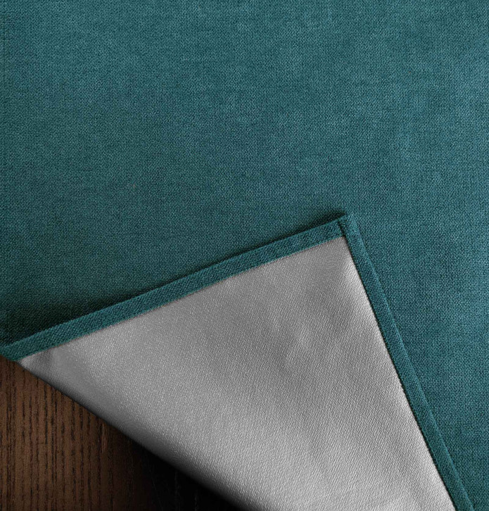 Rideau isolant thermique Klima bleu paon Qabane- Blancollection