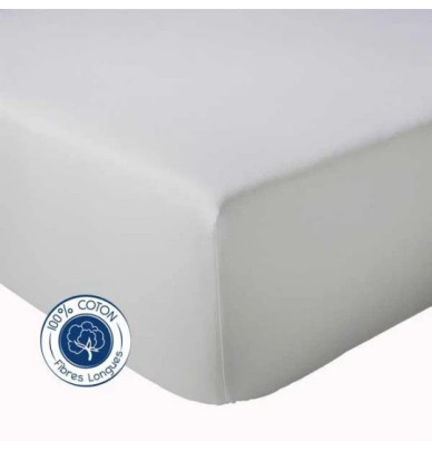 Drap housse gris galet Tradilinge