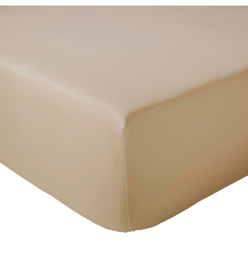 Drap housse percale moka Tradilinge