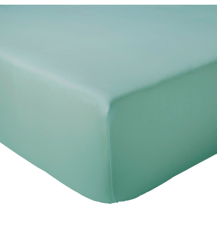 Drap housse percale jade Tradilinge