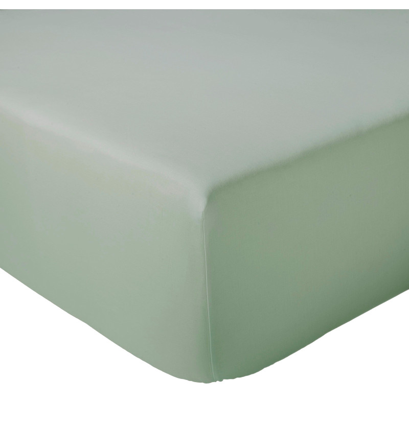 Drap housse percale sauge Tradilinge