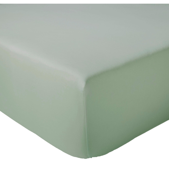 Drap housse percale sauge Tradilinge