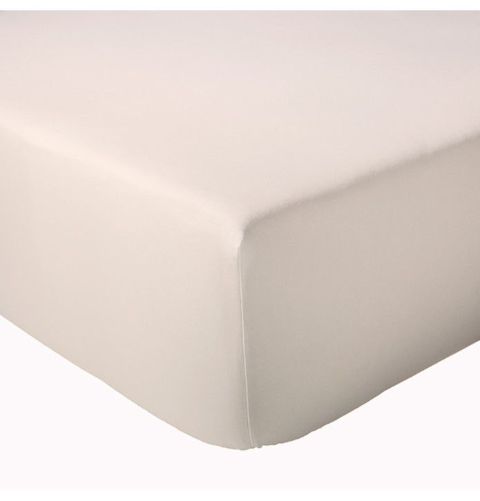 Drap housse percale beige