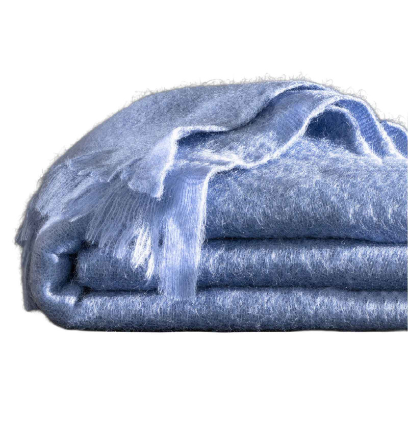 Couverture Mohair lavande Ourson
