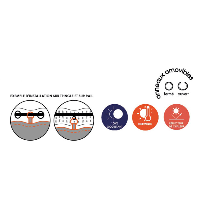 Doublure thermique et occultante Calor Qabane- Blancollection