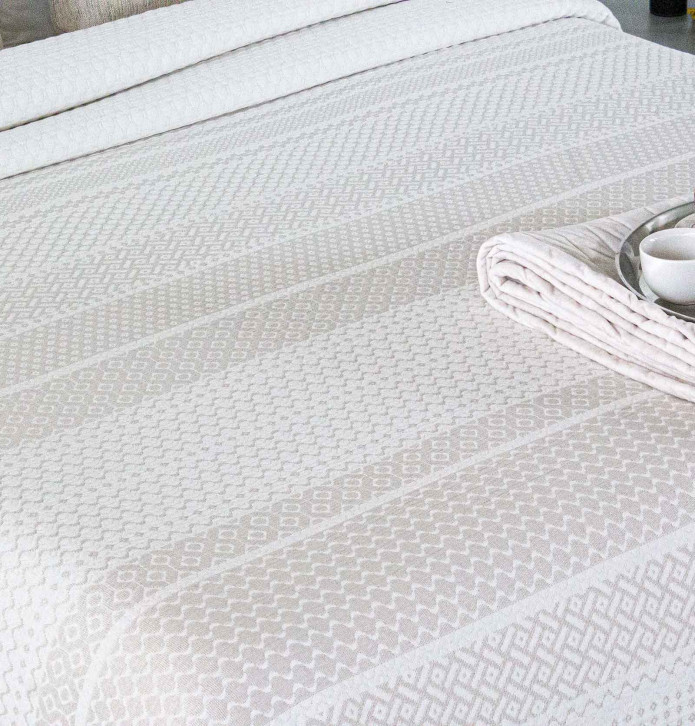 Couvre lit jacquard Valli Reig Marti - Blancollection