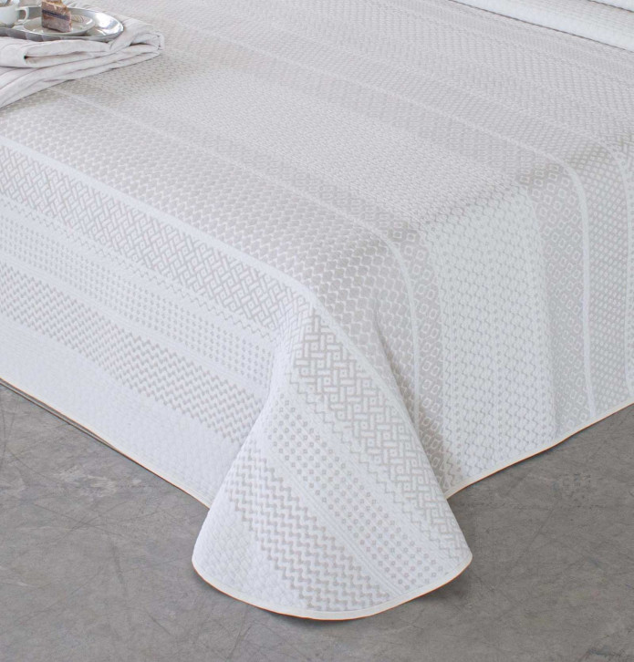 Couvre lit jacquard Valli Reig Marti - Blancollection