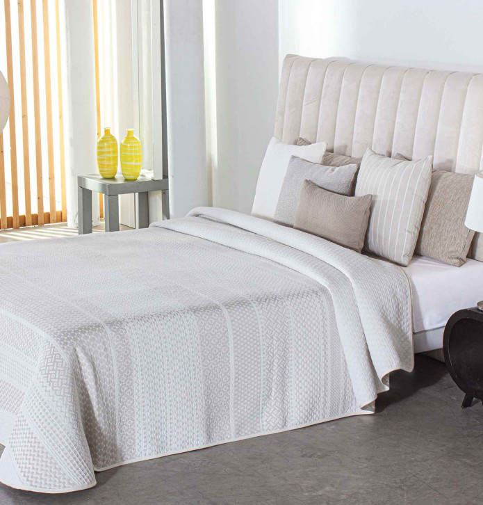 Couvre lit jacquard Valli Reig Marti - Blancollection