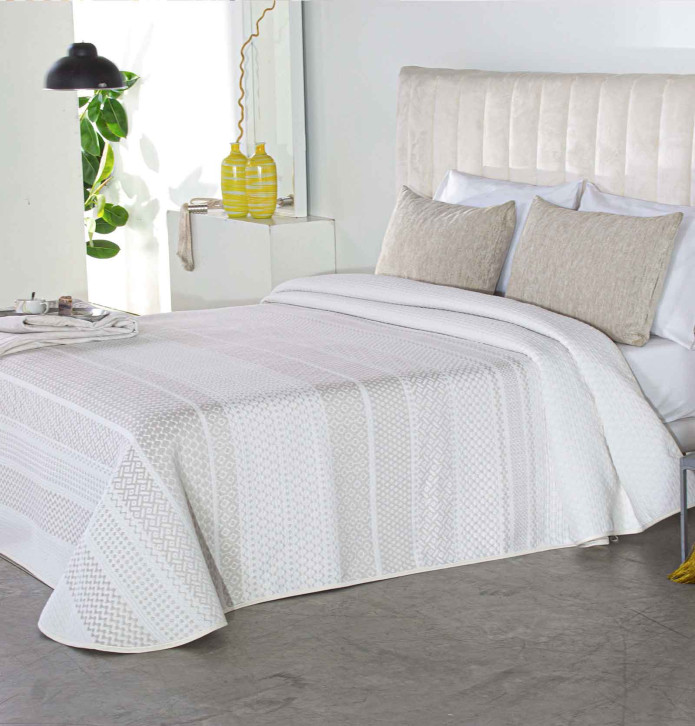 Couvre lit jacquard Valli Reig Marti - Blancollection