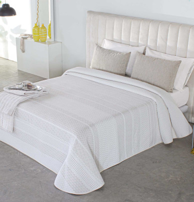 Couvre lit jacquard Valli Reig Marti - Blancollection