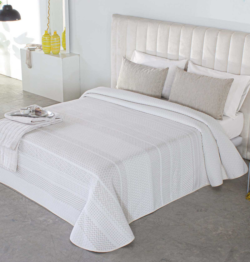 Couvre lit jacquard Valli Reig Marti - Blancollection