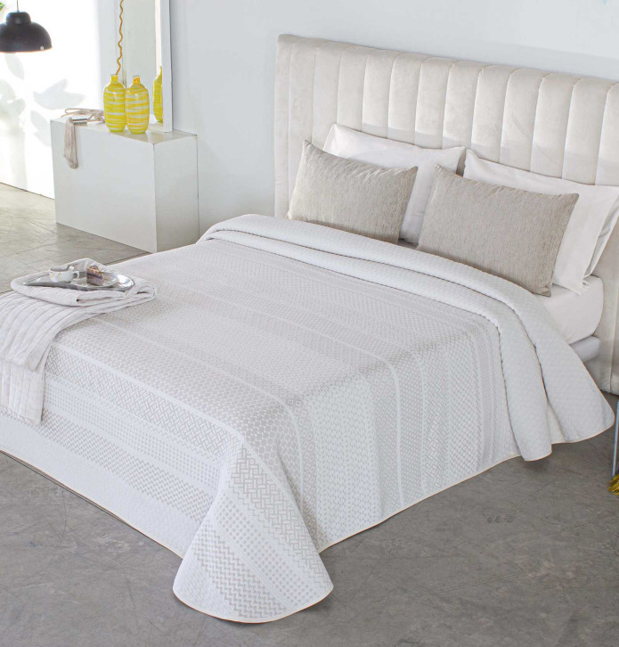 Couvre lit jacquard Valli Reig Marti - Blancollection