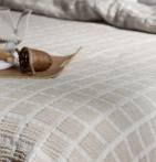Couvre-lit Austin beige Antilo - Blancollection