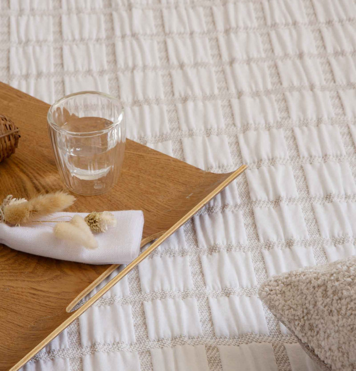 Couvre-lit Austin beige Antilo - Blancollection