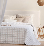 Couvre lit réversible Austin beige Antilo